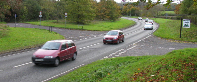 Junction A36 with Ashes Lane Access Road to Freshford